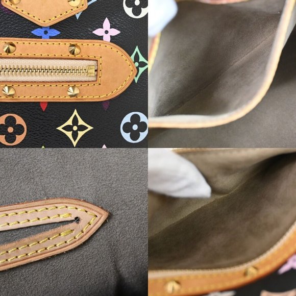 LOUIS VUITTON LV Logo Alma Hand Bag Monogram Multi Leather Black M92646 - Picture 11 of 16